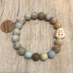 Genuine Rainforest Jasper Happy Buddha Bracelet